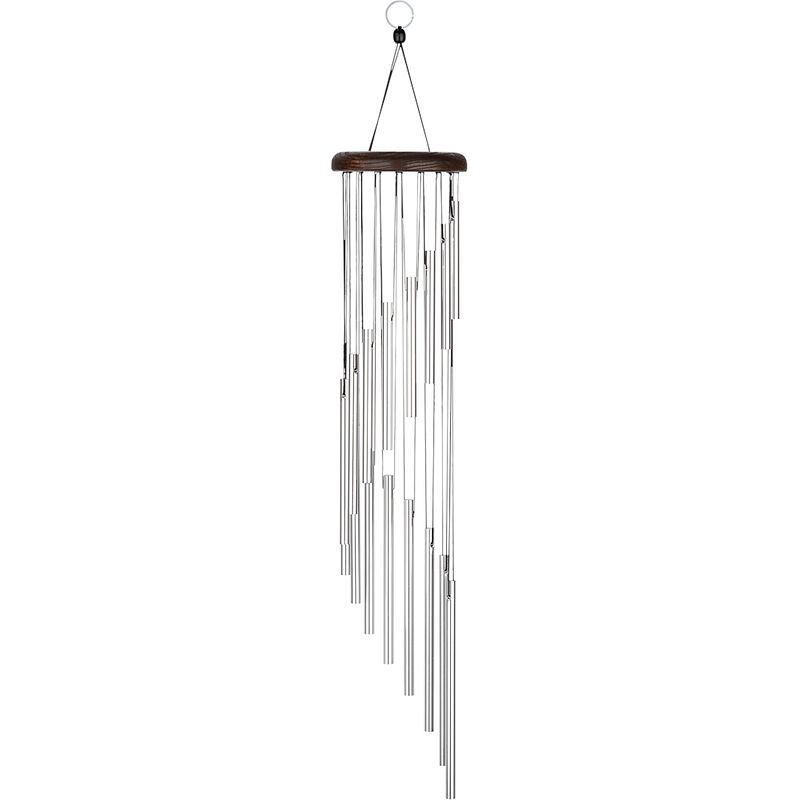 Foto van Meinl sc29s spiral wind chimes silver 73 cm chimes met 16 staafjes