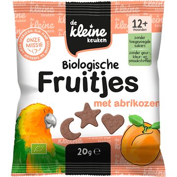 Foto van De kleine keuken biologische fruitjes met abrikozen 20g bij jumbo