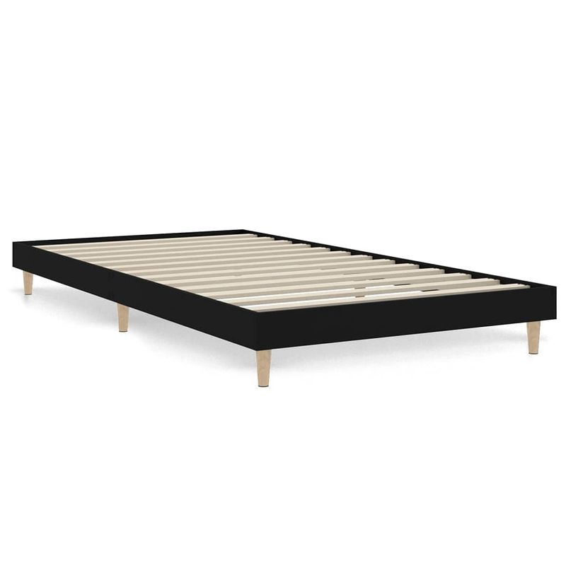 Foto van Vidaxl bedframe bewerkt hout zwart 90x190 cm