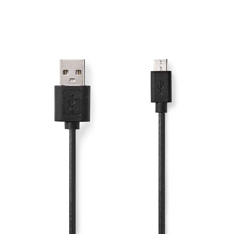 Foto van Nedis usb-kabel - zwart - 3.00 m