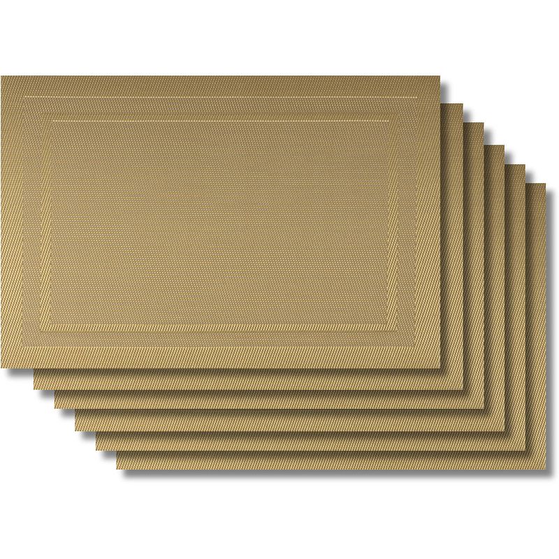 Foto van Jay hill placemats - gold - 45 x 31 cm - 6 stuks