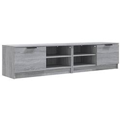 Foto van Vidaxl tv-meubelen 2 st 80x35x36,5 cm bewerkt hout grijs sonoma eiken