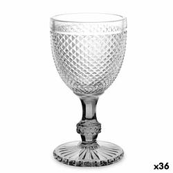 Foto van Wijnglas transparant antraciet glas 330 ml (36 stuks)