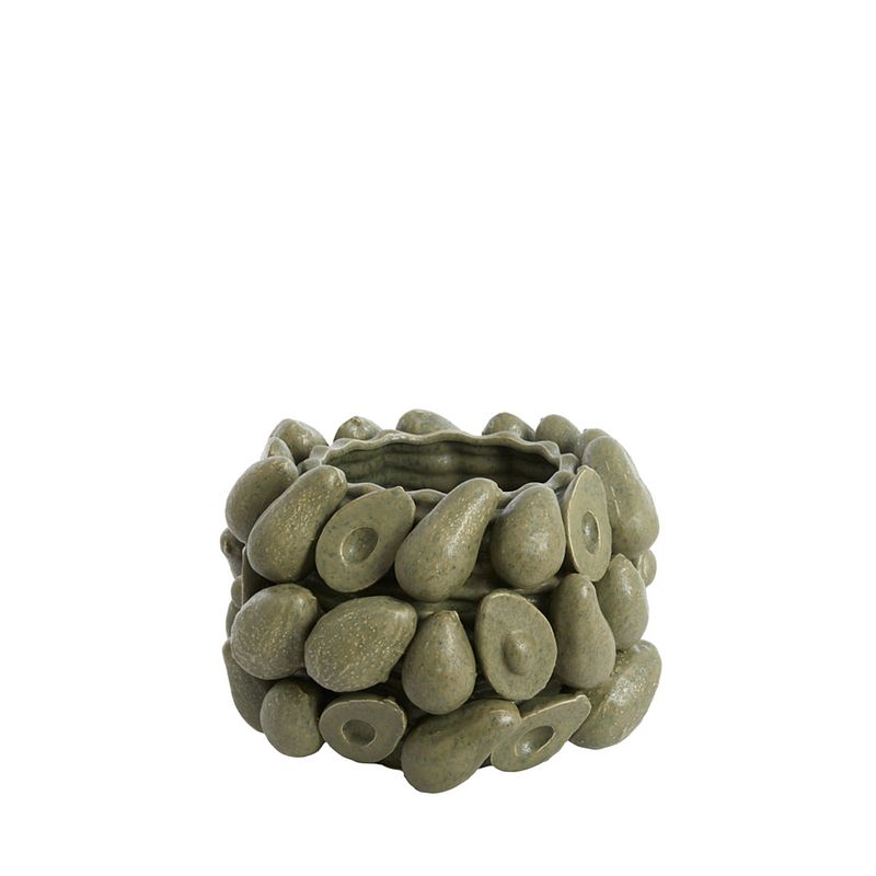 Foto van Light&living vaas deco ø31,5x23 cm avocado keramiek olijf groen