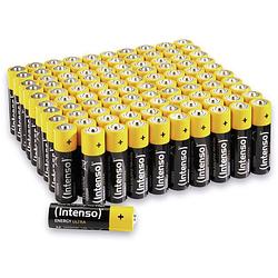 Foto van Intenso energy ultra aa (lr6) batterijen - 100 stuks mega voordeel verpakking (7501920mp)