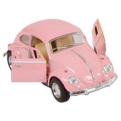 Foto van Kinsmart auto volkswagen beetle 1967 pull-back 1:32 staal roze