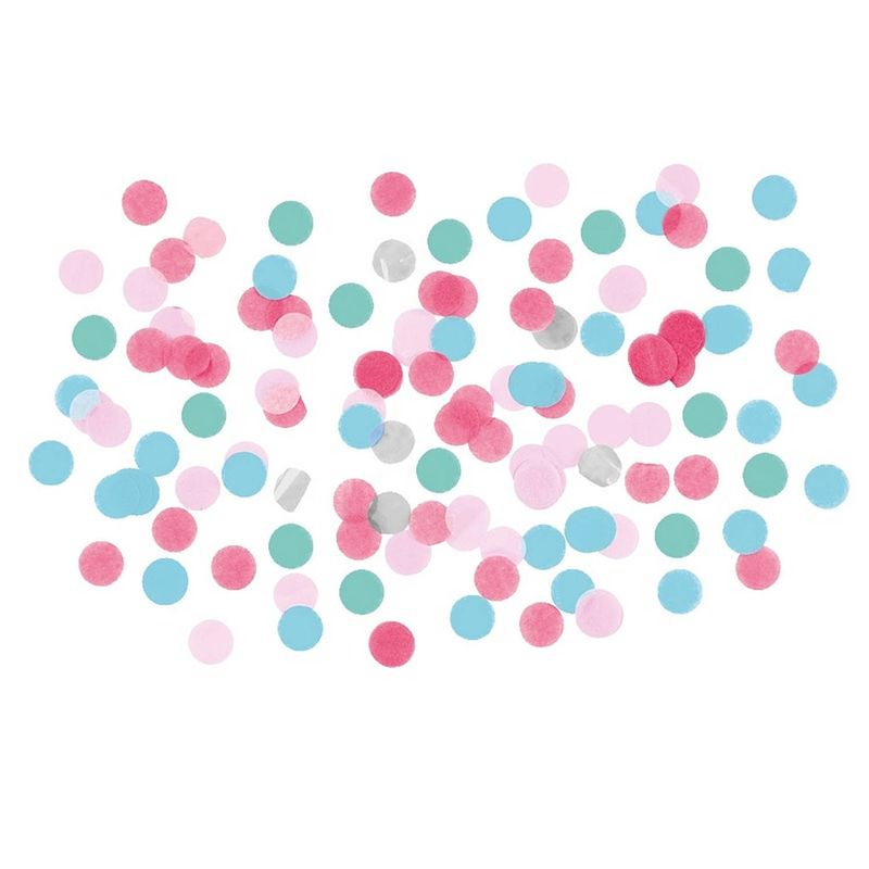 Foto van Papier snippers blauw/mintgroen/roze/grijs 60 gram - confetti