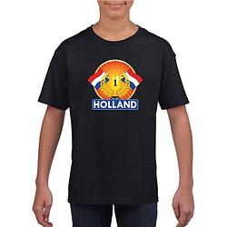 Foto van Holland kampioen shirt zwart kinderen xl (158-164) - feestshirts