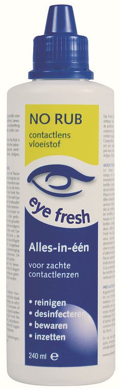 Foto van Eye fresh lenzenvloeistof alles-in-1 no rub 240ml