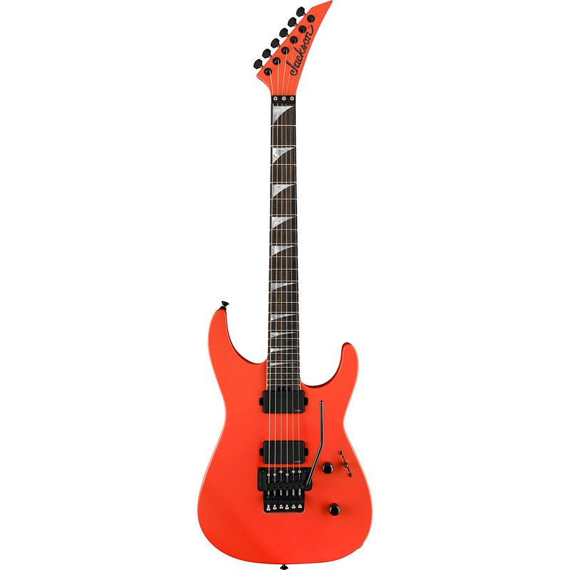 Foto van Jackson american series soloist sl2mg satin lambo orange elektrische gitaar met foam core case