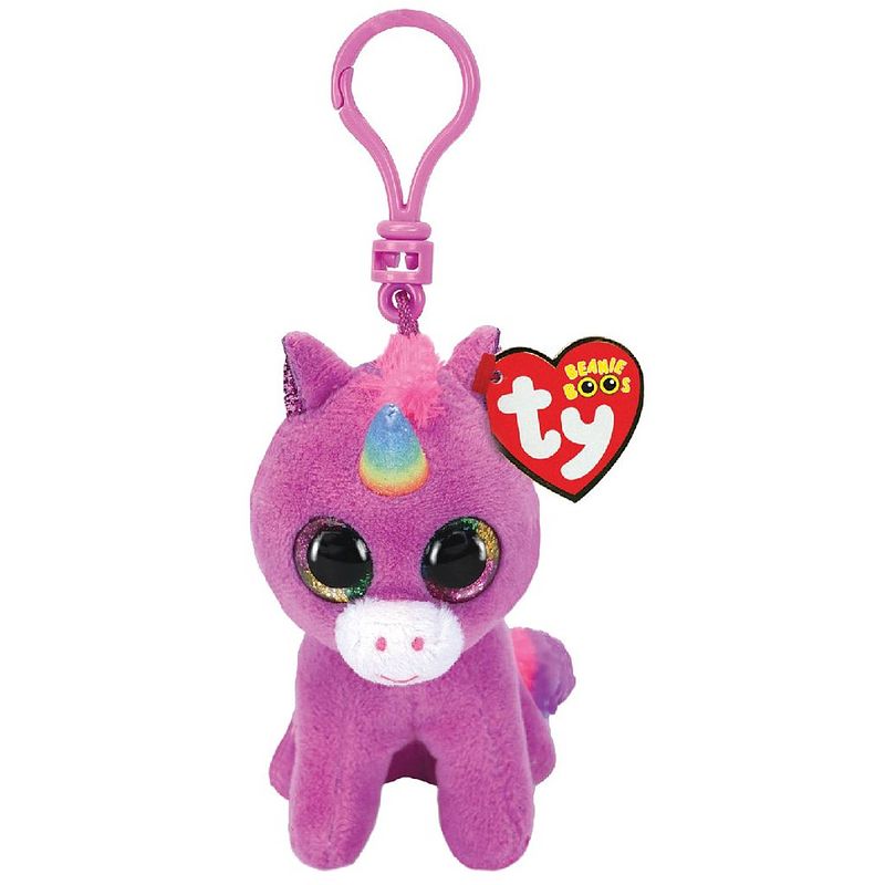 Foto van Ty beanie boo'ss clip rosette unicorn 7cm