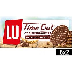 Foto van Lu time out granenbiscuits koekjes melkchocolade 6 x 2 stuks 195g bij jumbo