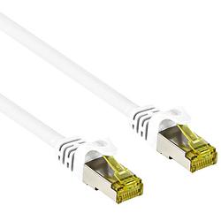 Foto van Cat 7 - s/ftp - netwerkkabel - patchkabel - afgeschermd - 10 gbps - 10 meter - wit - allteq