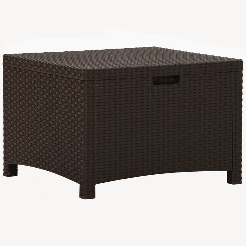 Foto van Vidaxl tuinbox 60x54x41 cm polypropeen rattan bruin