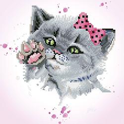 Foto van Diamond dotz eye spy kitty diamond painting, 5.050 dotz, 32x32 cm