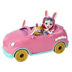 Foto van Mattel 16 delig enchantimals konijn met voertuig