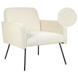 Foto van Beliani narken - fauteuil-beige-corduroy