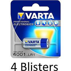 Foto van 4 stuks (4 blisters a 1 st) varta n/lady wegwerpbatterij alkaline