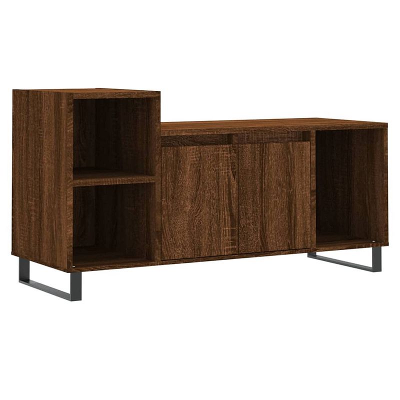 Foto van Vidaxl tv-meubel 100x35x55 cm bewerkt hout bruin eikenkleur