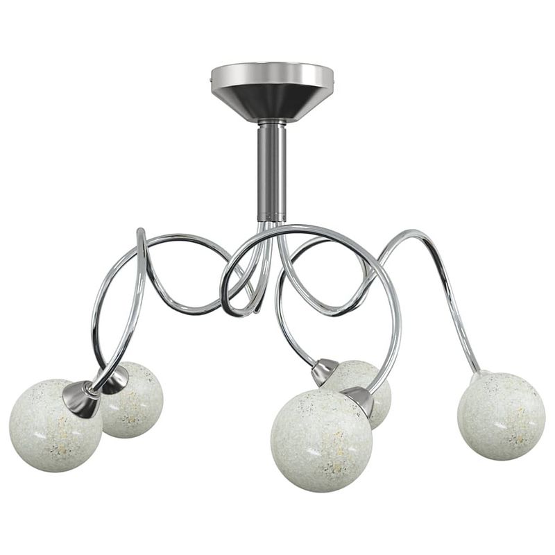 Foto van Vidaxl plafondlamp met glasbollen rond 5xg9