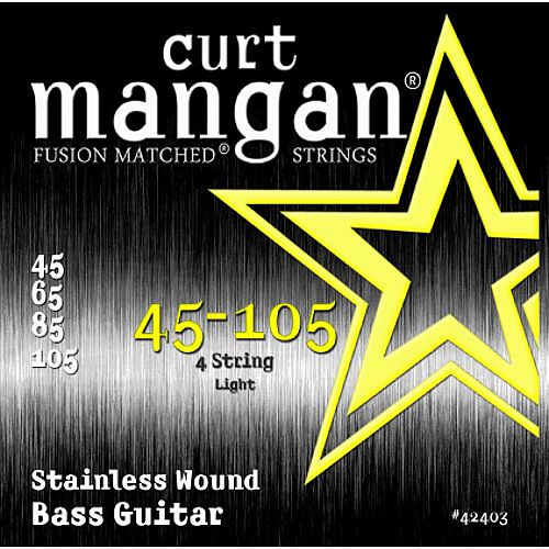 Foto van Curt mangan stainless wound 45-105 snarenset voor basgitaar