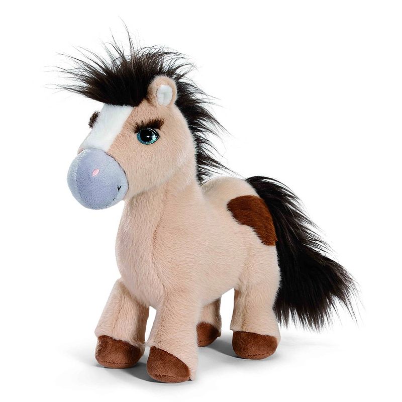 Foto van Nici mystery hearts pony/paard loretta pluche knuffel - beige - 35 cm - knuffeldier