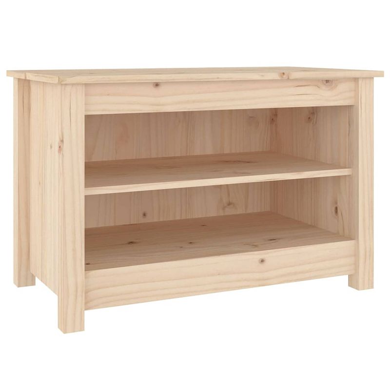 Foto van The living store schoenenbank schoenenkast - 70 x 38 x 45.5 cm - grenenhout