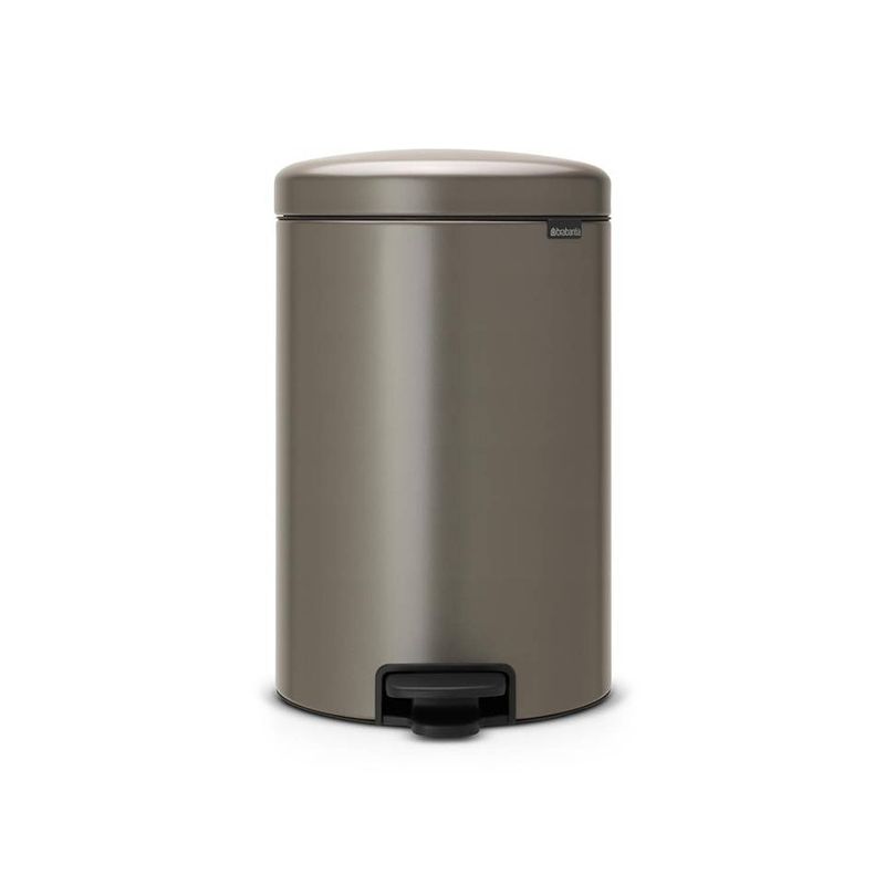 Foto van Brabantia newicon pedaalemmer 20 liter met kunststof binnenemmer - platinum