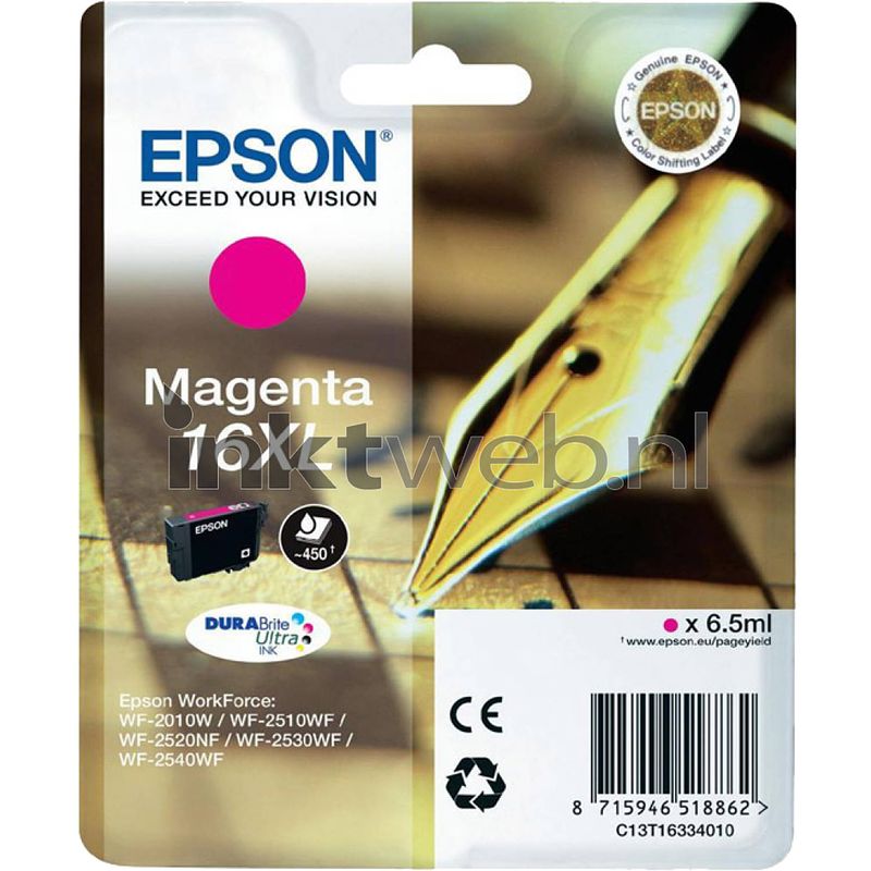 Foto van Epson 16xl magenta cartridge