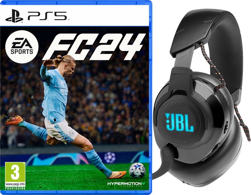 Foto van Jbl quantum 610 + ea sports fc 24 ps5