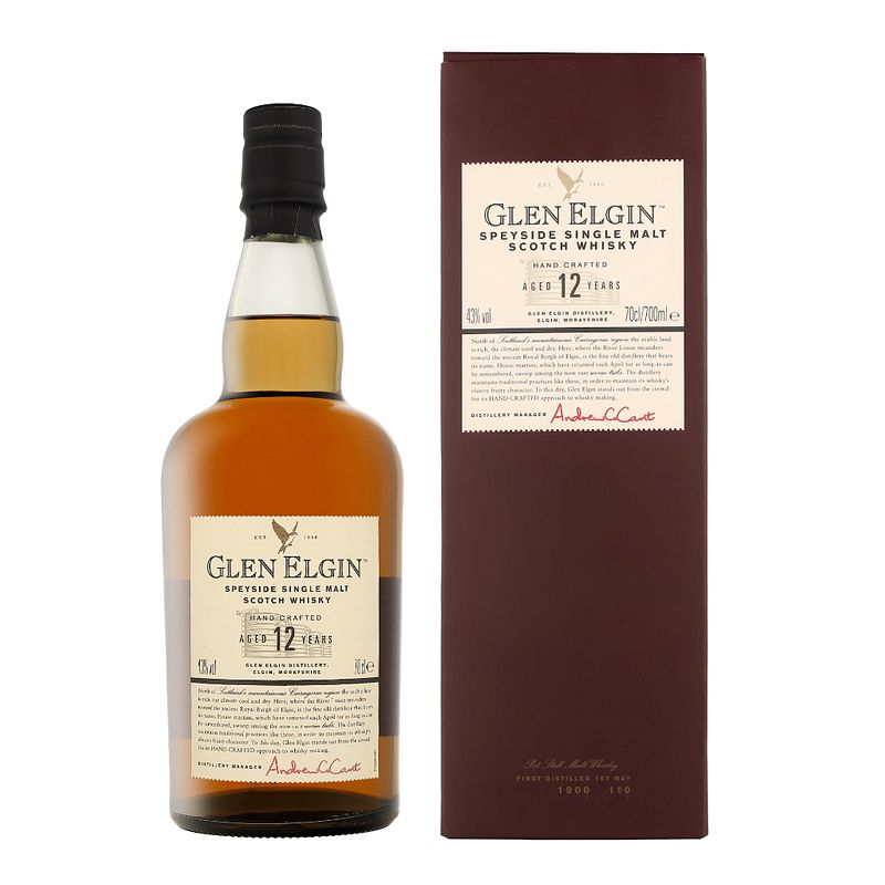 Foto van Glen elgin 12 years 70cl whisky + giftbox