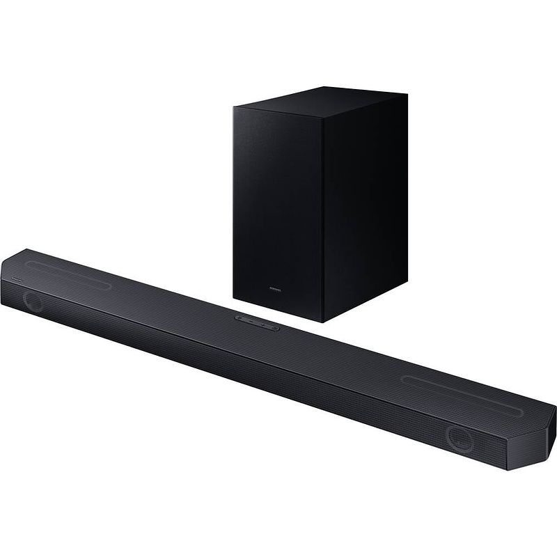 Foto van Samsung hw-q610gc/zg surroundsysteem zwart bluetooth, dolby atmos, incl. draadloze subwoofer, wandbevestiging, usb