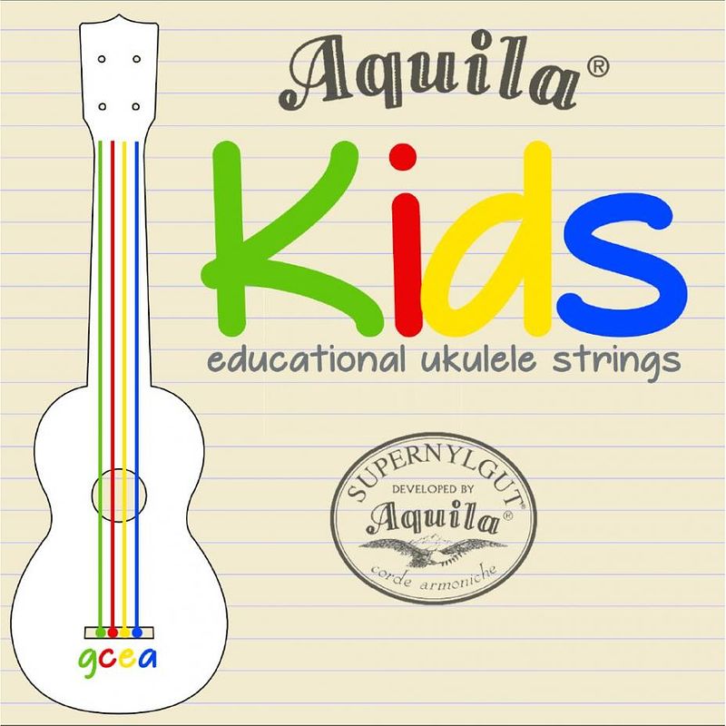 Foto van Aquila 138u kids multi color educational ukulele strings