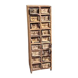 Foto van Benoa edgewood large cabinet with brick mould drawers 39 cm