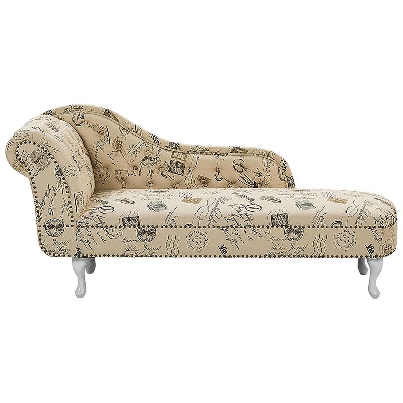 Foto van Beliani nimes - chaise longue-beige-polyester