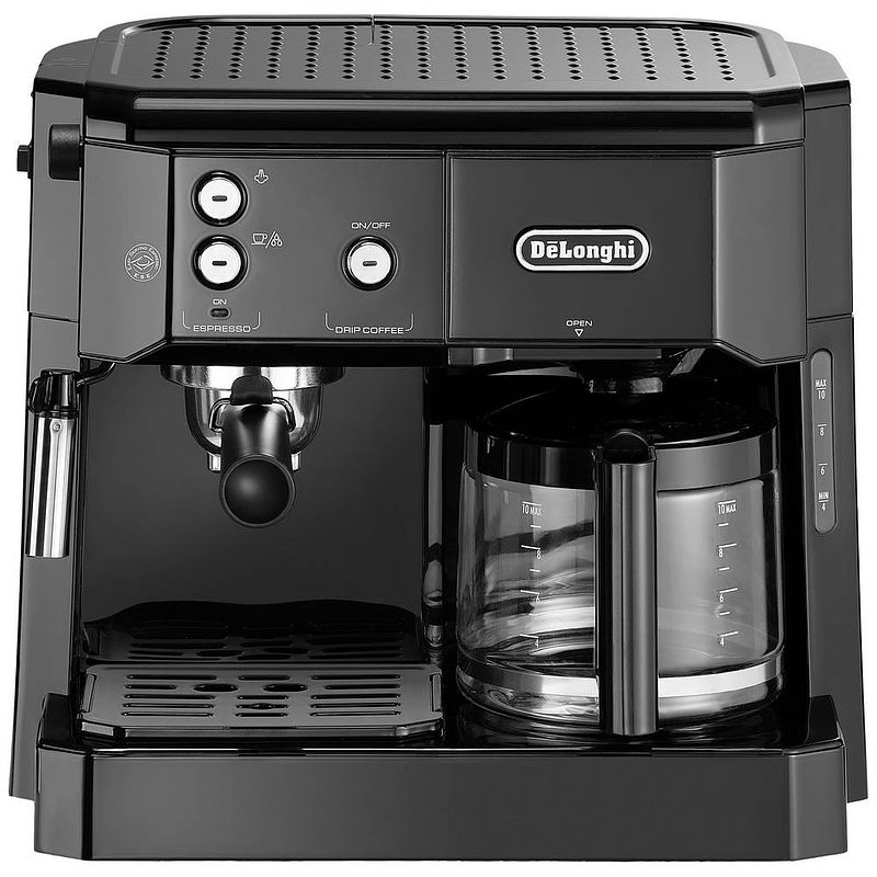 Foto van Delonghi bco 411.b espressomachine met filterhouder zwart capaciteit koppen: 10 glazen kan, met filterkoffie-functie