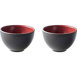 Foto van Palmer schaal lava 10 cm 30 cl bruin rood stoneware 2 stuk(s)