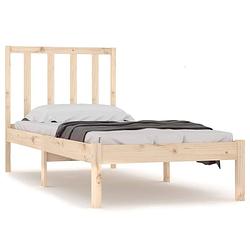 Foto van The living store houten bedframe - onbehandeld - bedframe - afmeting- 205.5 x 96 x 100 cm