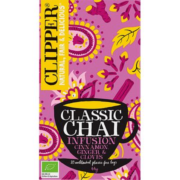 Foto van Clipper classic chai organic infusion 20 stuks 44g bij jumbo