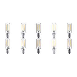 Foto van Philips - led lamp 10 pack - corepro tube filament 827 t25l - e14 fitting - 2.1w - warm wit 2700k vervangt 25w