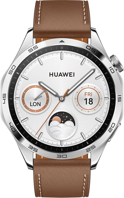 Foto van Huawei watch gt 4 zilver/bruin 46mm