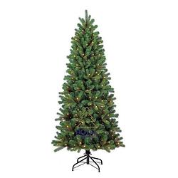 Foto van Royal christmas kunstkerstboom alaska slank 180 cm met led-verlichting + smart adapter