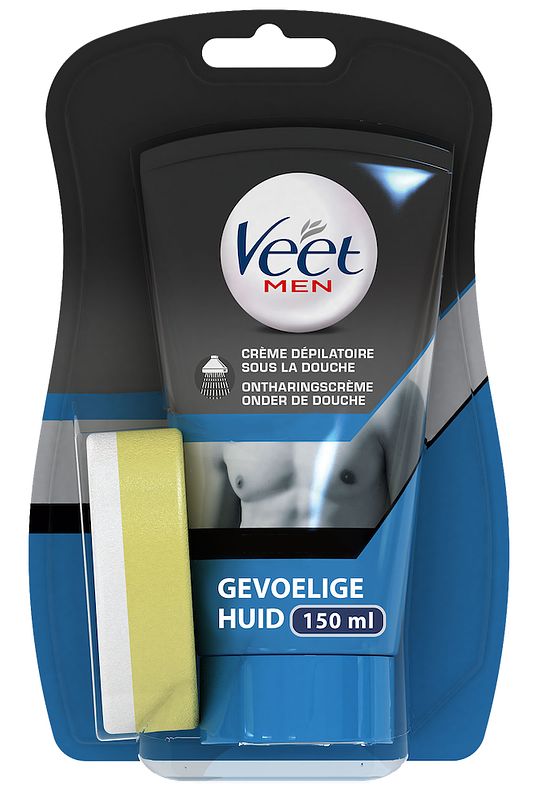 Foto van Veet ontharingscrème man gevoelige huid in shower