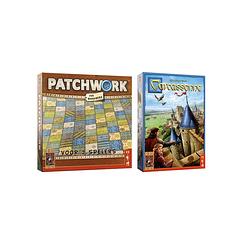 Foto van Spellenbundel - bordspel - 2 stuks - patchwork & carcassonne