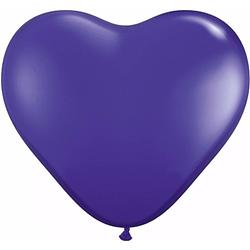 Foto van 25x hart ballonnen paars - ballonnen