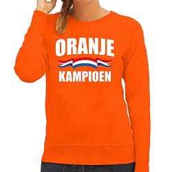 Foto van Oranje fan sweater / trui holland oranje kampioen ek/ wk voor dames m - feesttruien