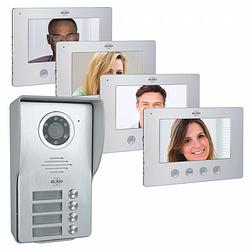 Foto van Elro dv477w4 video deur intercom - 4 appartementen - met 4x 7 inch kleurenscherm