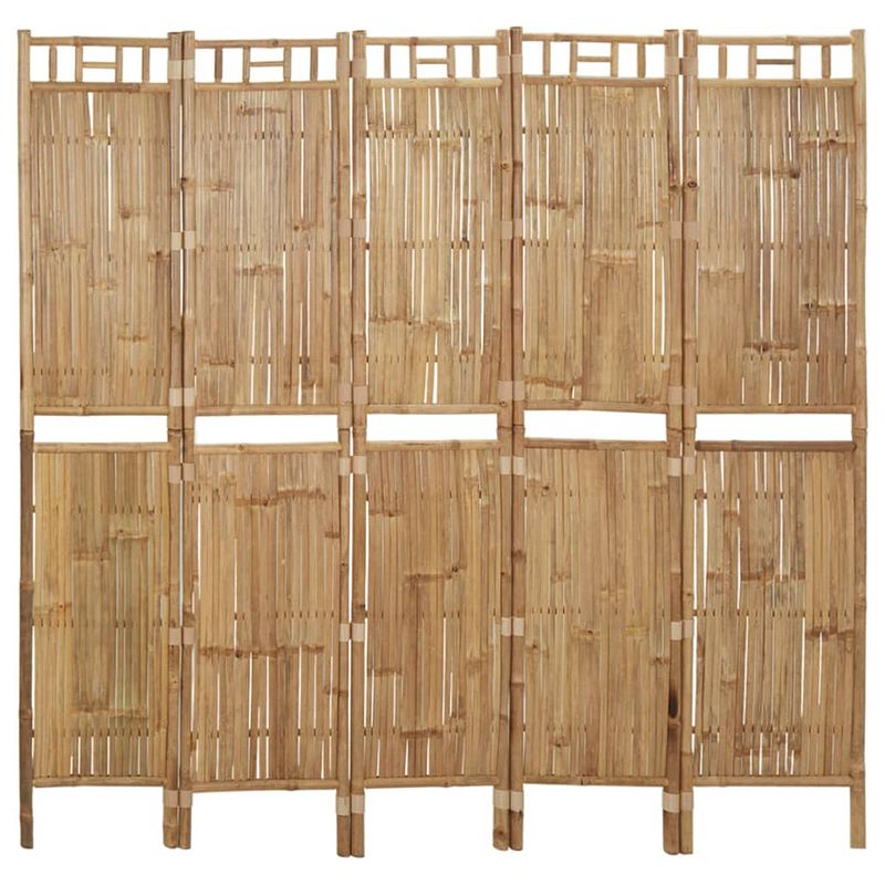 Foto van Vidaxl kamerscherm met 5 panelen 200x180 cm bamboe