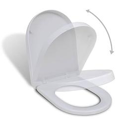 Foto van Vidaxl toiletbril soft-close vierkant wit
