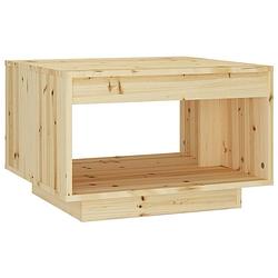 Foto van The living store houten banktafel - 50 x 50 x 33.5 cm - massief vurenhout